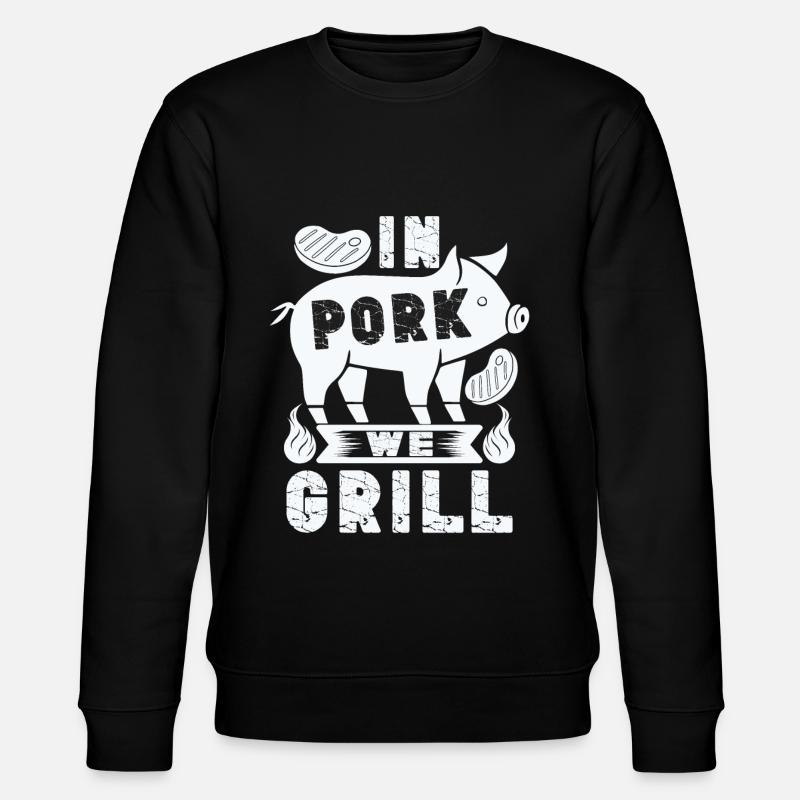 Grill Grillgrill Schweinefleisch - Stanley/Stella Unisex Bio-Sweatshirt CHANGER  - Schwarz