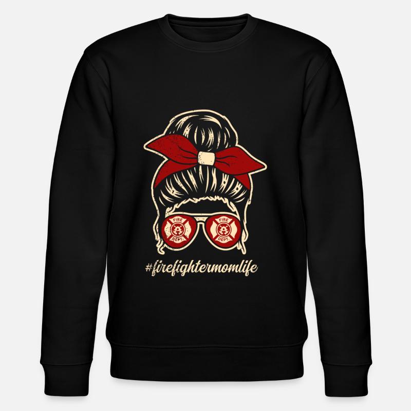 Feuerwehrmutter Feuerwehr Mutter - Stanley/Stella Unisex Bio-Sweatshirt CHANGER  - Schwarz