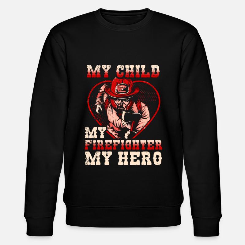Feuerwehrmutter Feuerwehr Mutter - Stanley/Stella Unisex Bio-Sweatshirt CHANGER  - Schwarz
