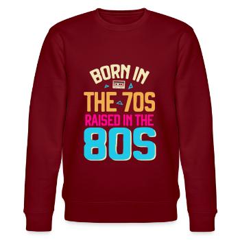 Fille garçon enfants 70 s 80 s 90 s Disco Costume tenue - Sweat bio CHANGER Stanley/Stella Unisexe - bordeaux - Devant - Nik (191cm) & Marisol (170cm)