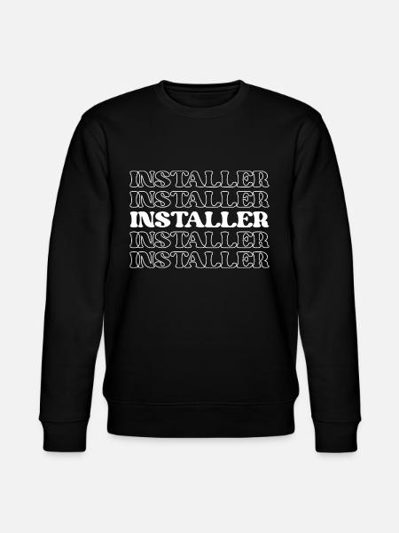 Installer Technician Fitter Assembler Fixer - Stanley/Stella CHANGER Unisex Organic Sweatshirt - black