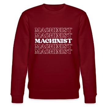 Machiniste Opérateur de machine Outilleur Métallurgiste - Sweat bio CHANGER Stanley/Stella Unisexe - bordeaux - Devant - Nik (191cm) & Marisol (170cm)
