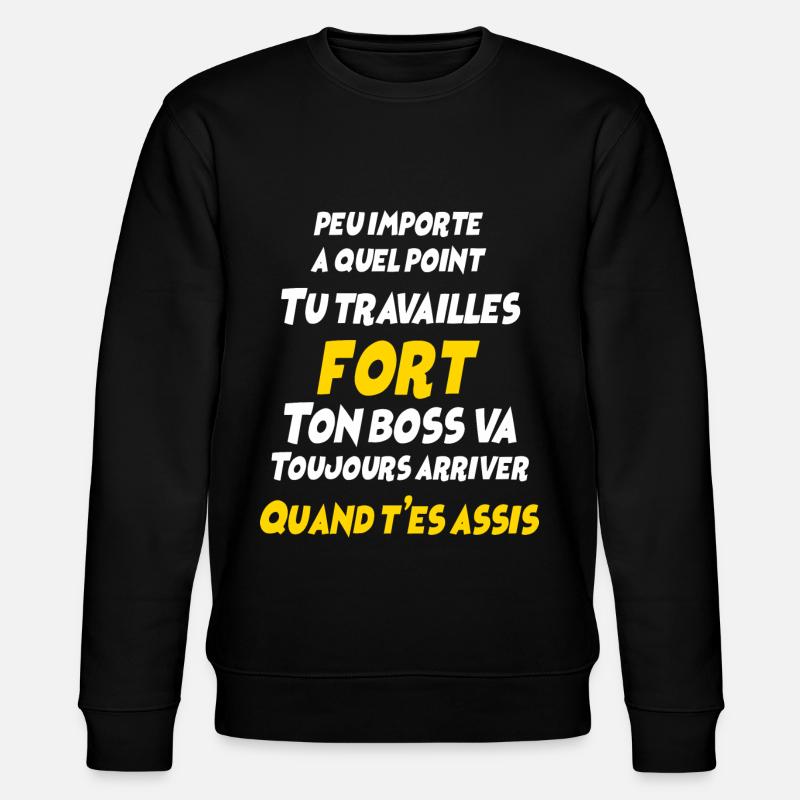 Construction Humour Papa Chantier - Sweat bio CHANGER Stanley/Stella Unisexe - noir