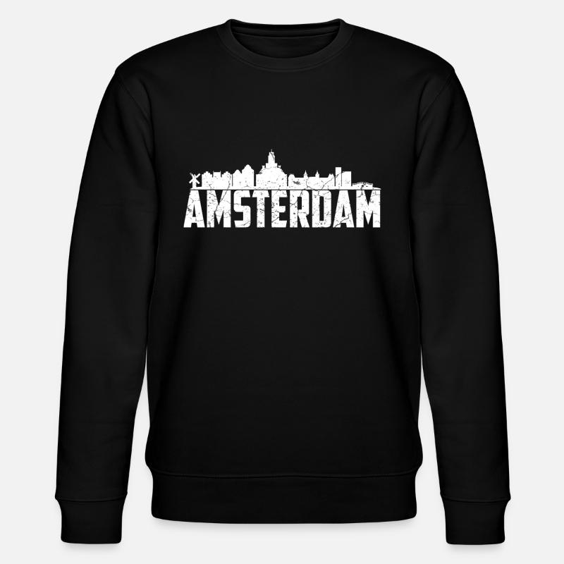 Amsterdam Skyline - Stanley/Stella Unisex Bio-Sweatshirt CHANGER  - Schwarz
