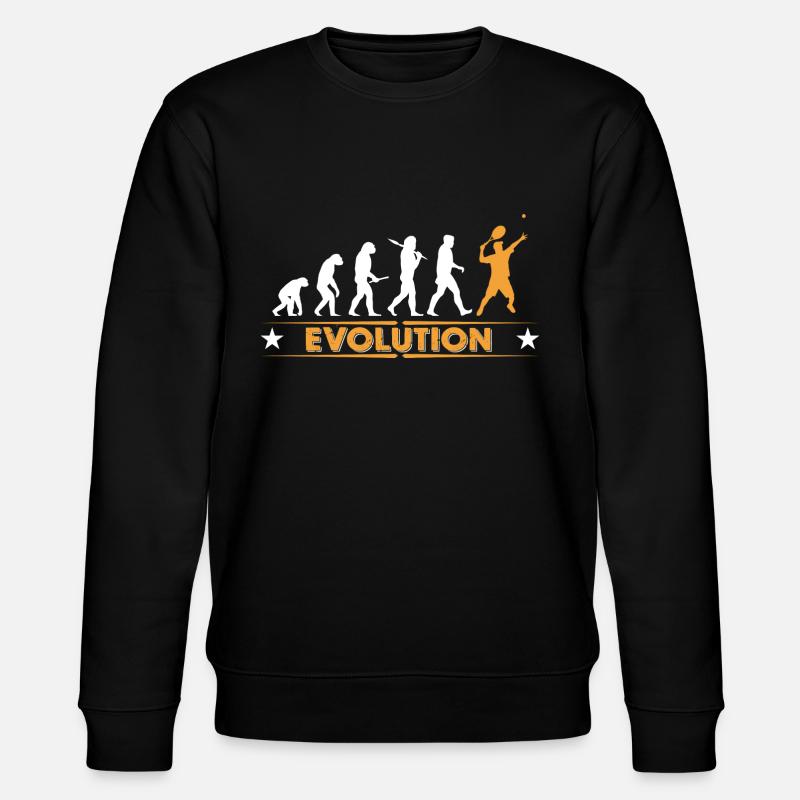 Tennis Evolution - orange/weiss - Stanley/Stella Unisex Bio-Sweatshirt CHANGER  - Schwarz