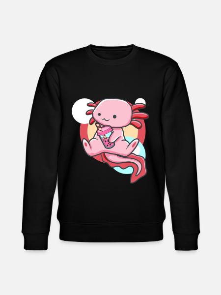 Axolotl and Bubble Tea - Stanley/Stella CHANGER Unisex Organic Sweatshirt - black