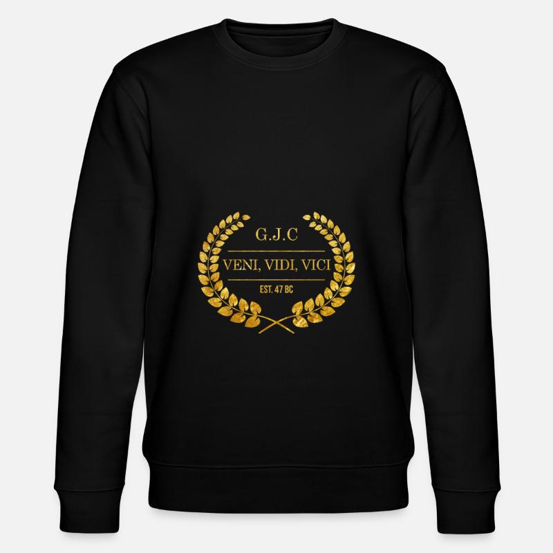 Veni Vidi vici - Gaius Julius Caesar gold design - Stanley/Stella Unisex Bio-Sweatshirt CHANGER - Schwarz