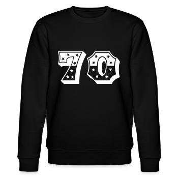 Numéro 70 - Sweat bio CHANGER Stanley/Stella Unisexe - noir - Devant - Nik (191cm) & Marisol (170cm)