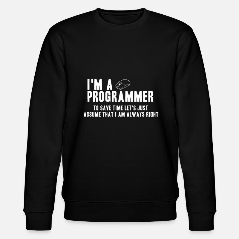 Programmierer haben immer recht - Stanley/Stella Unisex Bio-Sweatshirt CHANGER  - Schwarz