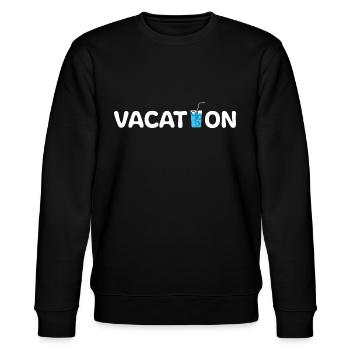 Holidaymakers ready for a holiday Gift ideas - Stanley/Stella CHANGER Unisex Organic Sweatshirt - black - Front - Nik (191cm) & Marisol (170cm)