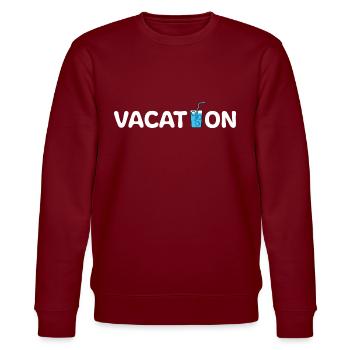 Urlauber Urlaubsreif Geschenkideen - Stanley/Stella Unisex Bio-Sweatshirt CHANGER  - Burgunderrot - Vorne - Nik (191cm) & Marisol (170cm)