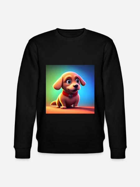 ADORABLE LITTLE CHEERFUL DOG - Stanley/Stella CHANGER Unisex Organic Sweatshirt - black