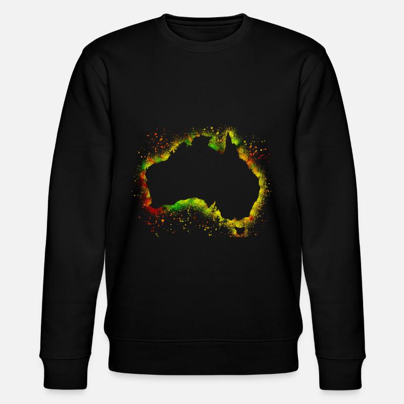 Australien Kontinente - Stanley/Stella Unisex Bio-Sweatshirt CHANGER  - Schwarz