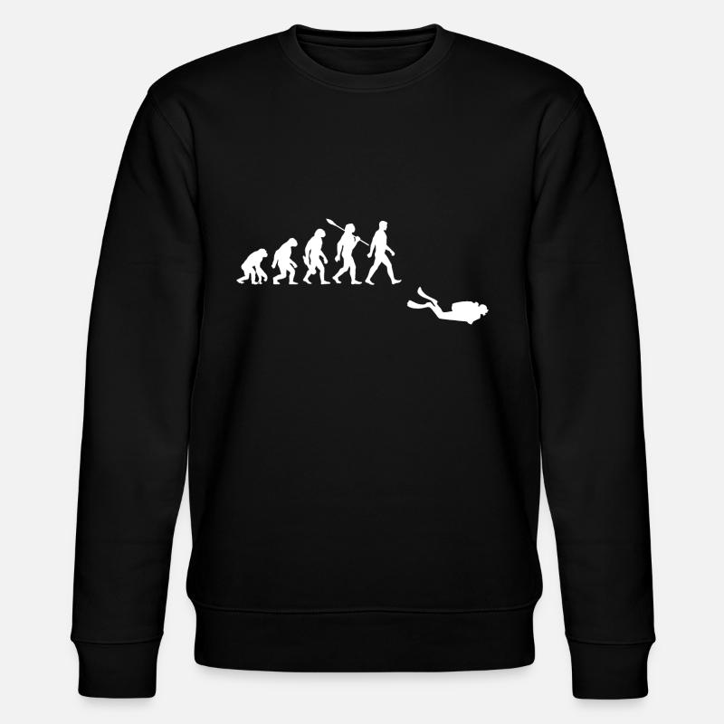 Evolution Tauchen Taucher - Stanley/Stella Unisex Bio-Sweatshirt CHANGER  - Schwarz