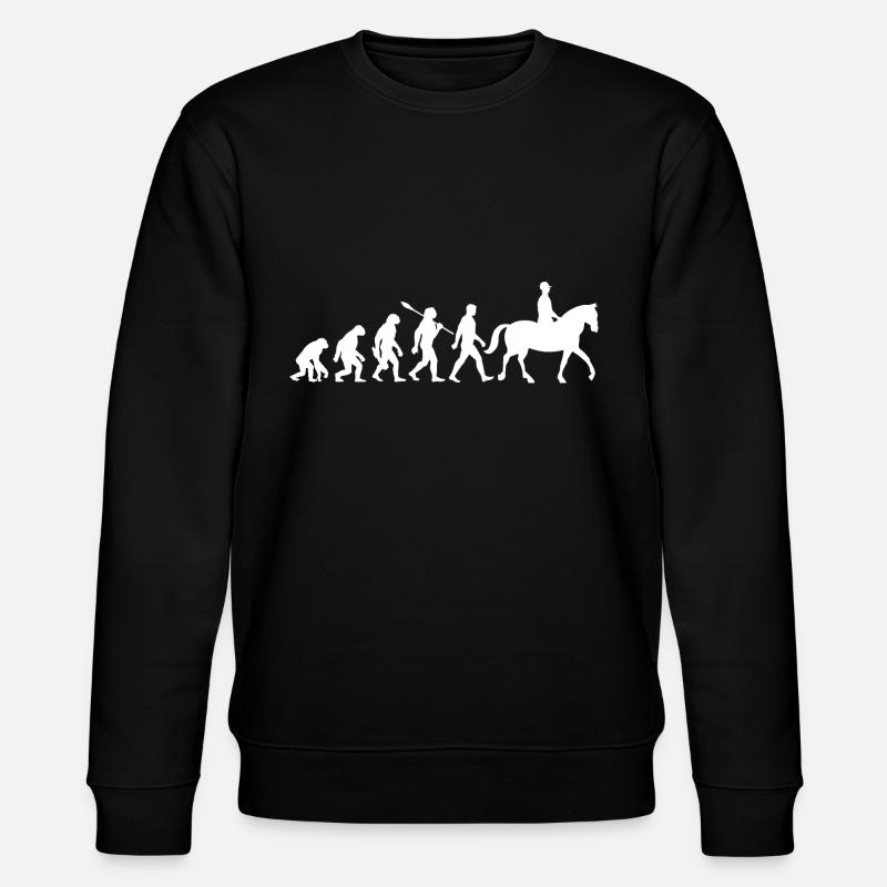 Evolution Reiten - Pferde - Dressur - Stanley/Stella Unisex Bio-Sweatshirt CHANGER  - Schwarz