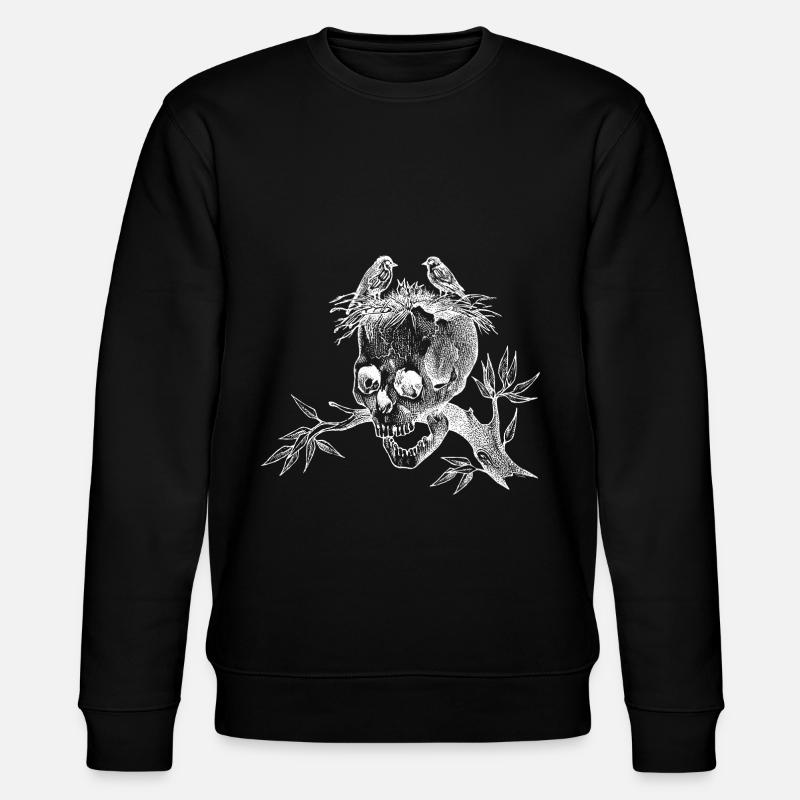 Vogelnest auf Schädel - Stanley/Stella Unisex Bio-Sweatshirt CHANGER  - Schwarz