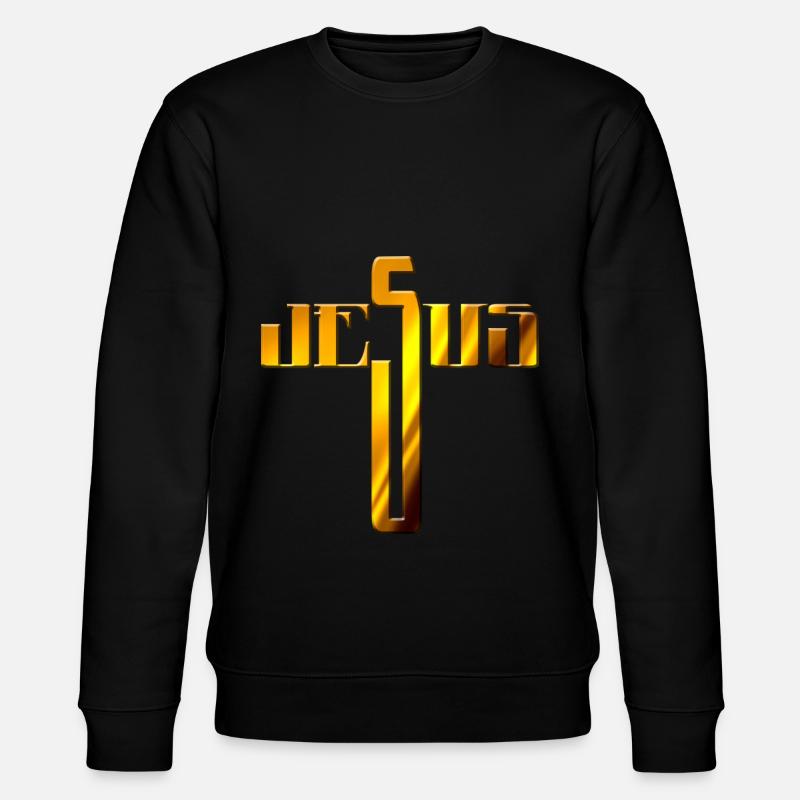 Jesus - Stanley/Stella Unisex Bio-Sweatshirt CHANGER  - Schwarz