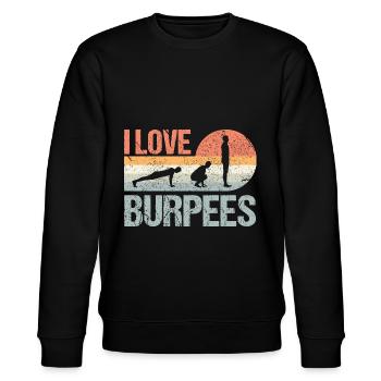 Burpees I Love Burpees - Sweat bio CHANGER Stanley/Stella Unisexe - noir - Devant - Nik (191cm) & Marisol (170cm)