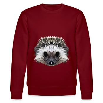 Igel - Polygon - WPAP - PopArt - Herbst - Stanley/Stella Unisex Bio-Sweatshirt CHANGER  - Burgunderrot - Vorne - Nik (191cm) & Marisol (170cm)