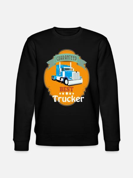 Best Trucker, Truck Mesh Design - Stanley/Stella CHANGER Unisex Organic Sweatshirt - black