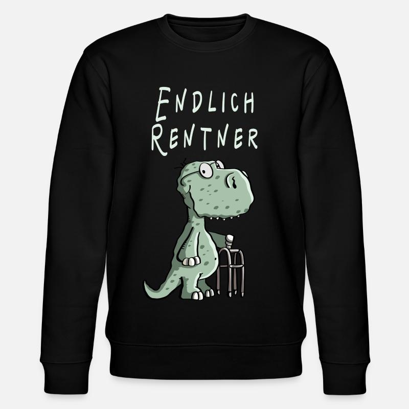 Endlich Rentner Dinosaurier - Opa - Stanley/Stella Unisex Bio-Sweatshirt CHANGER  - Schwarz