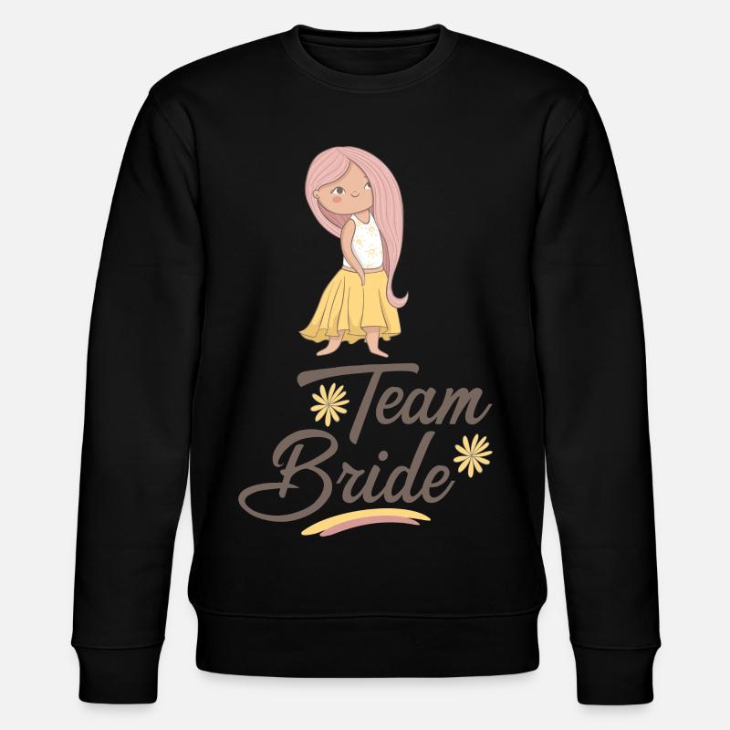 Team Bride - Stanley/Stella CHANGER Unisex Organic Sweatshirt - black