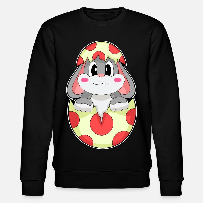 Bunny Egg - Stanley/Stella CHANGER Unisex Organic Sweatshirt - black