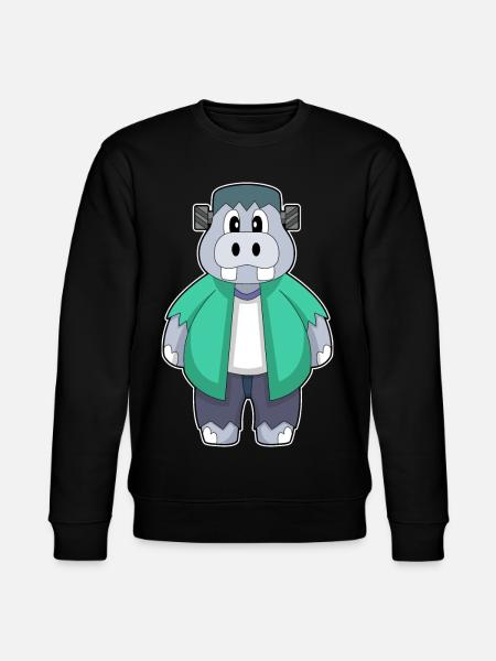 Hippopotamus Halloween - Stanley/Stella CHANGER Unisex Organic Sweatshirt - black