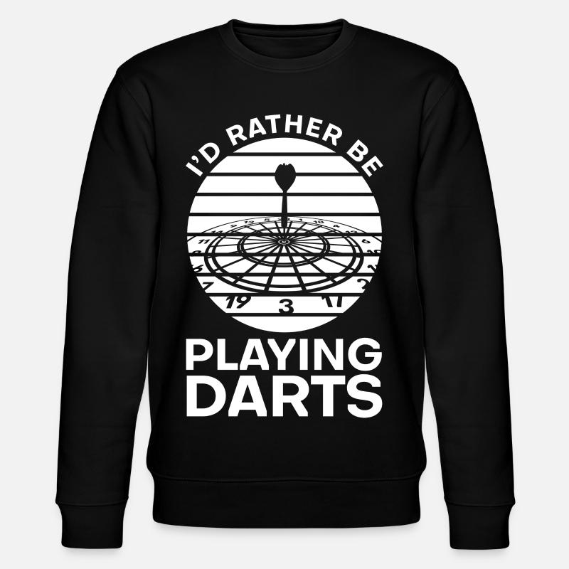 I'd rather play darts - Stanley/Stella CHANGER Unisex Organic Sweatshirt - black