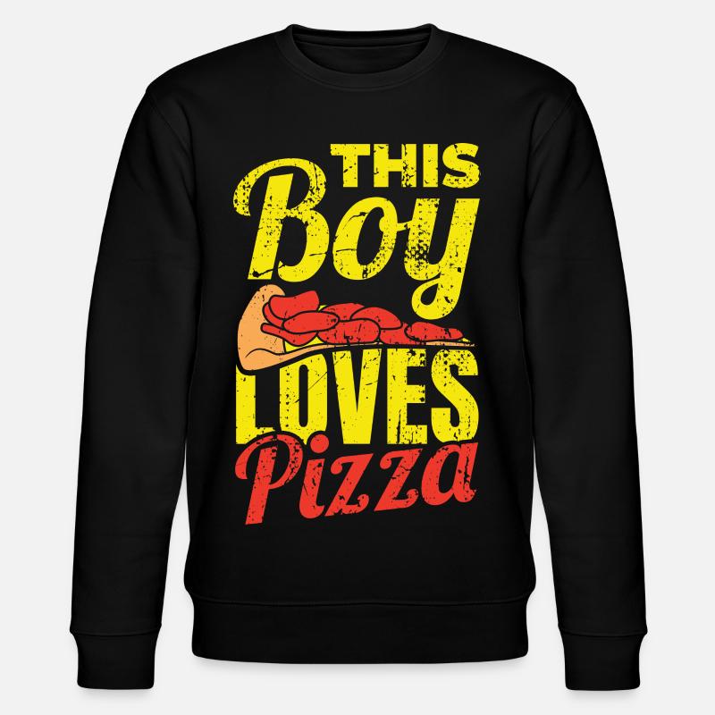 Ce garçon adore la pizza - Sweat bio CHANGER Stanley/Stella Unisexe - noir