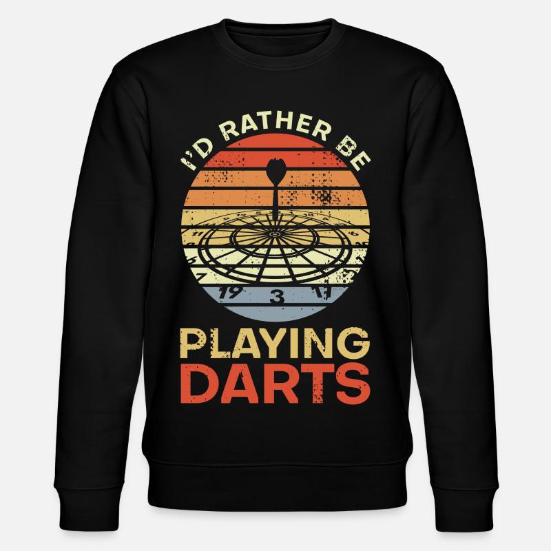 I'd Rather Be Playing Darts - Stanley/Stella CHANGER Unisex Organic Sweatshirt - black