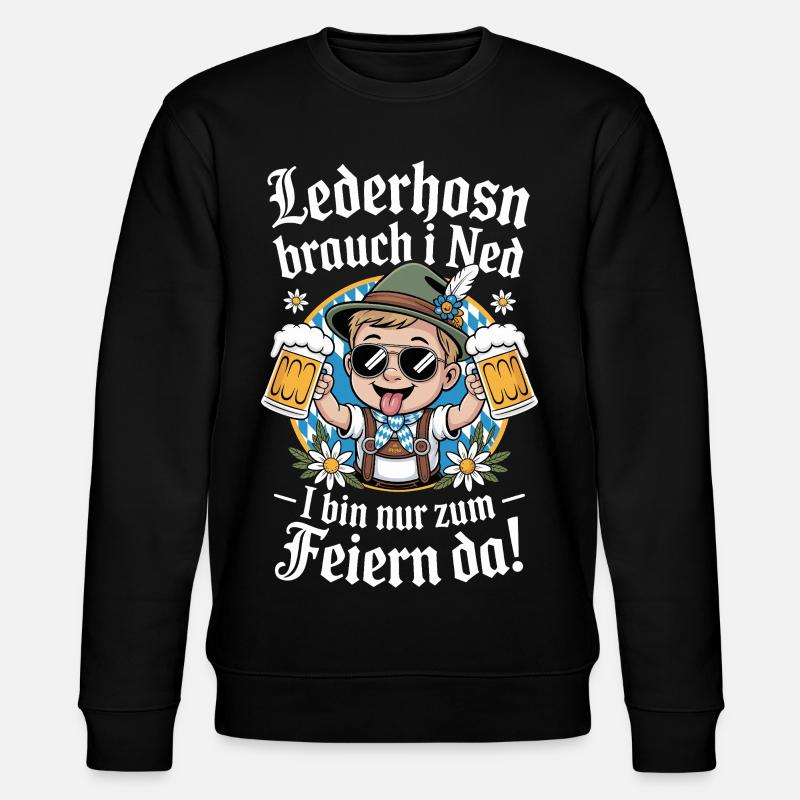 Festliches Bierfet Design mit Bierkrug - Stanley/Stella Unisex Bio-Sweatshirt CHANGER - Schwarz