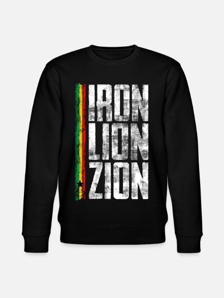 Iron Lion Rastafari Design - Stanley/Stella CHANGER Unisex Organic Sweatshirt - black
