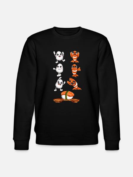 Funny kawaii sushi fusion - Stanley/Stella CHANGER Unisex Organic Sweatshirt - black