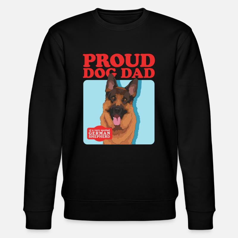 Schäferhund Dad Deutsche Schäferhunde Geschenk - Stanley/Stella Unisex Bio-Sweatshirt CHANGER  - Schwarz