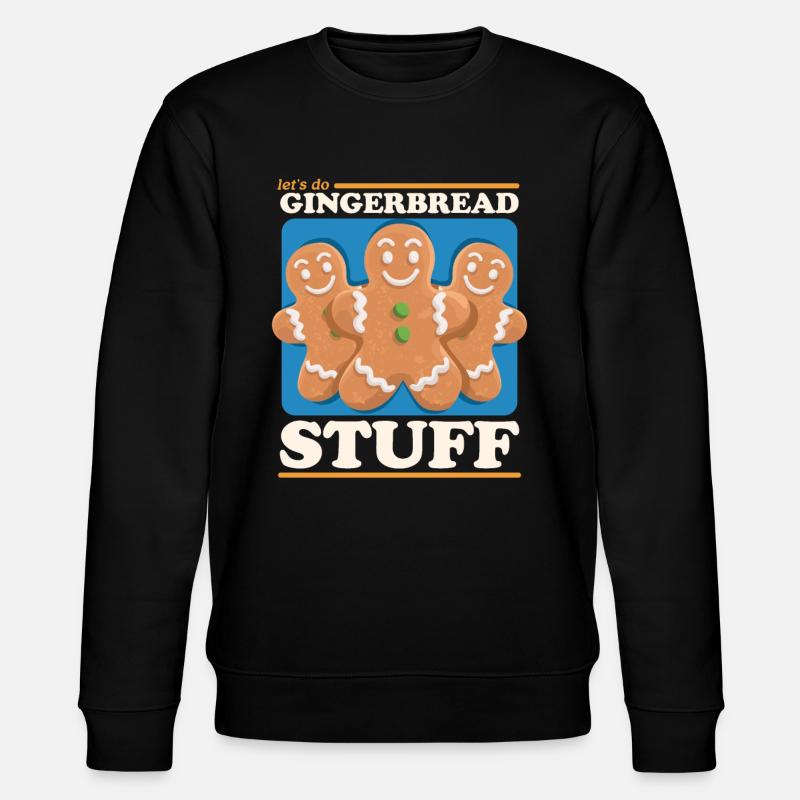 Gingerbread Gingerbread Men Gift - Stanley/Stella CHANGER Unisex Organic Sweatshirt - black