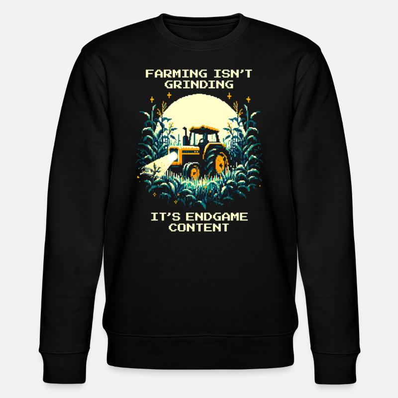 Landwirtschaft = Endgame | Kein Tutorial-Modus - Stanley/Stella Unisex Bio-Sweatshirt CHANGER  - Schwarz