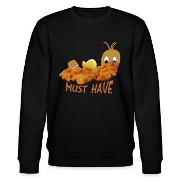 Schnitzel - Stanley/Stella Unisex Bio-Sweatshirt CHANGER  - Schwarz - Vorne - Nik (191cm) & Marisol (170cm)