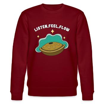 Handpan Saying Percussion Instrument Gift - Stanley/Stella CHANGER Unisex Organic Sweatshirt - burgundy - Front - Nik (191cm) & Marisol (170cm)