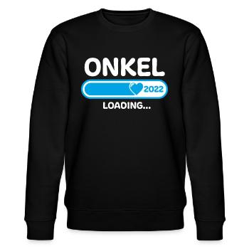 Onkel 2022 Glückwunsch Geschenkideen - Stanley/Stella Unisex Bio-Sweatshirt CHANGER  - Schwarz - Vorne - Nik (191cm) & Marisol (170cm)