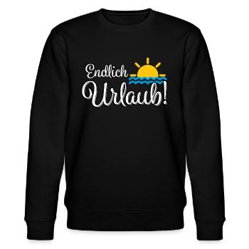 Urlaub Meer Sonne Sommerzeit - Stanley/Stella Unisex Bio-Sweatshirt CHANGER  - Schwarz - Vorne - Nik (191cm) & Marisol (170cm)