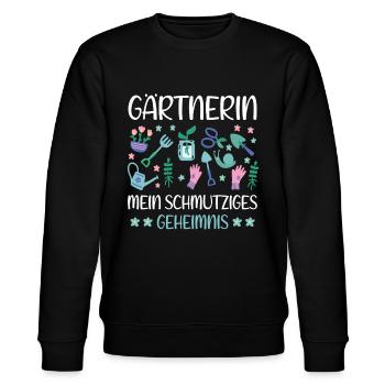 Lustige Garten Sprüche Frauen Gärtnerin - Stanley/Stella Unisex Bio-Sweatshirt CHANGER  - Schwarz - Vorne - Nik (191cm) & Marisol (170cm)