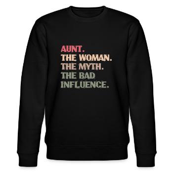 Tante - Stanley/Stella Unisex Bio-Sweatshirt CHANGER  - Schwarz - Vorne - Nik (191cm) & Marisol (170cm)