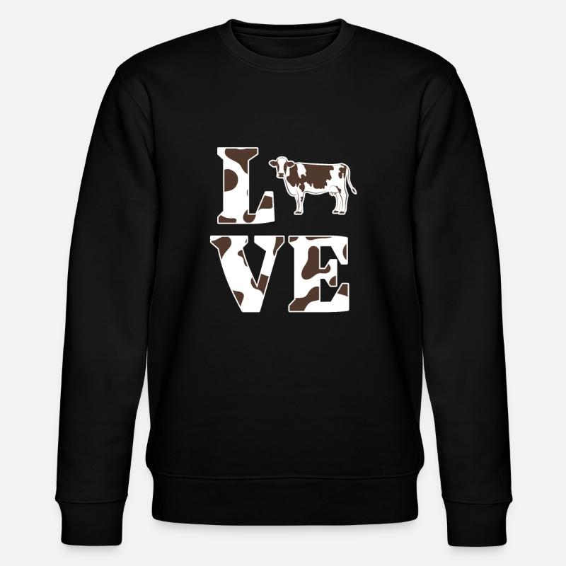 cow - Stanley/Stella CHANGER Unisex Organic Sweatshirt - black
