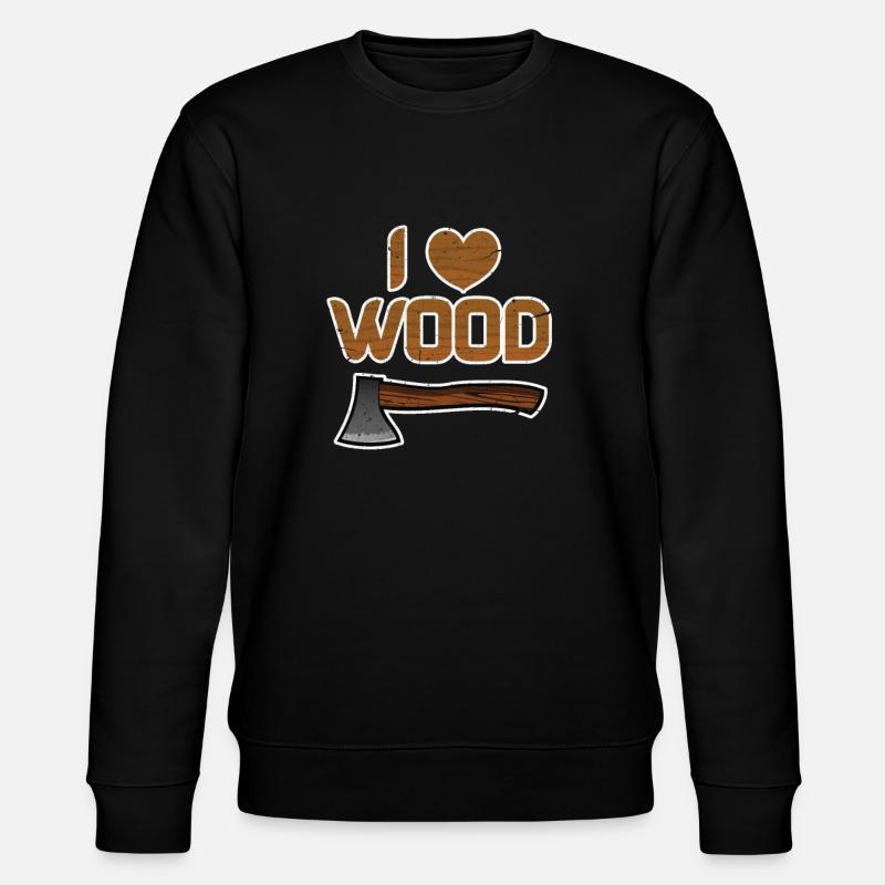 Holz - Stanley/Stella Unisex Bio-Sweatshirt CHANGER  - Schwarz