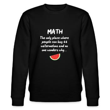 Mathe - Stanley/Stella Unisex Bio-Sweatshirt CHANGER  - Schwarz - Vorne - Nik (191cm) & Marisol (170cm)