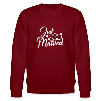 wedding - Stanley/Stella CHANGER Unisex Organic Sweatshirt - burgundy - Front - Nik (191cm) & Marisol (170cm)