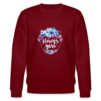 Cadeau de mariage mariage enfant fille fleur - Sweat bio CHANGER Stanley/Stella Unisexe - bordeaux - Devant - Nik (191cm) & Marisol (170cm)