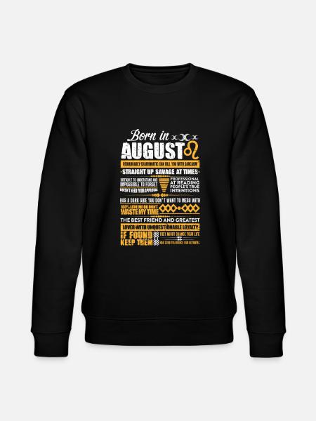 August Zodiac Leo - Sweat bio CHANGER Stanley/Stella Unisexe - noir
