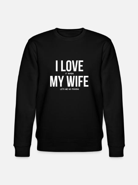 Angler husband - Stanley/Stella CHANGER Unisex Organic Sweatshirt - black